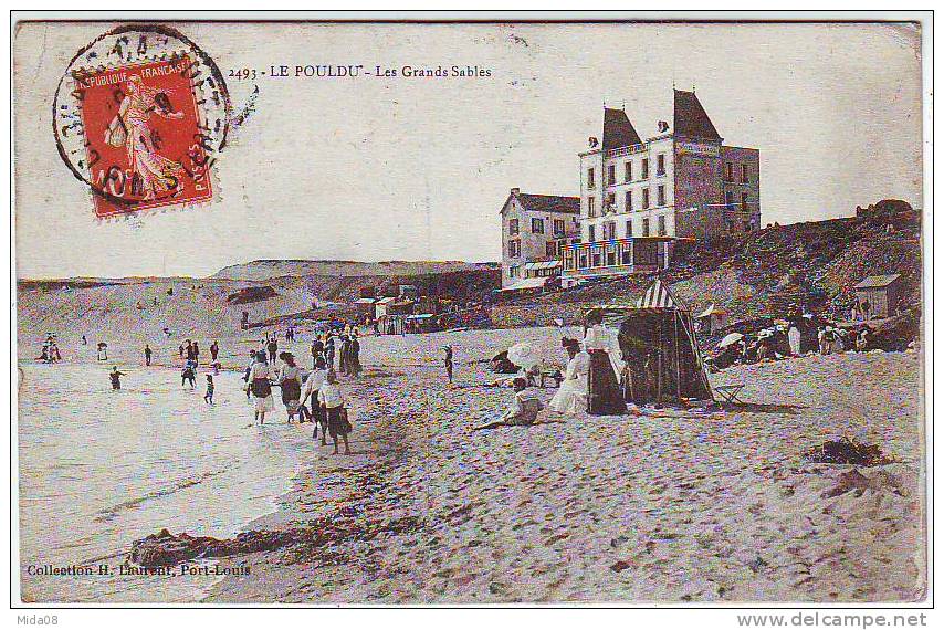 29. LE POULDU. LES GRANDS SABLES. ANIMATION. HOTEL DES BAINS - Le Pouldu