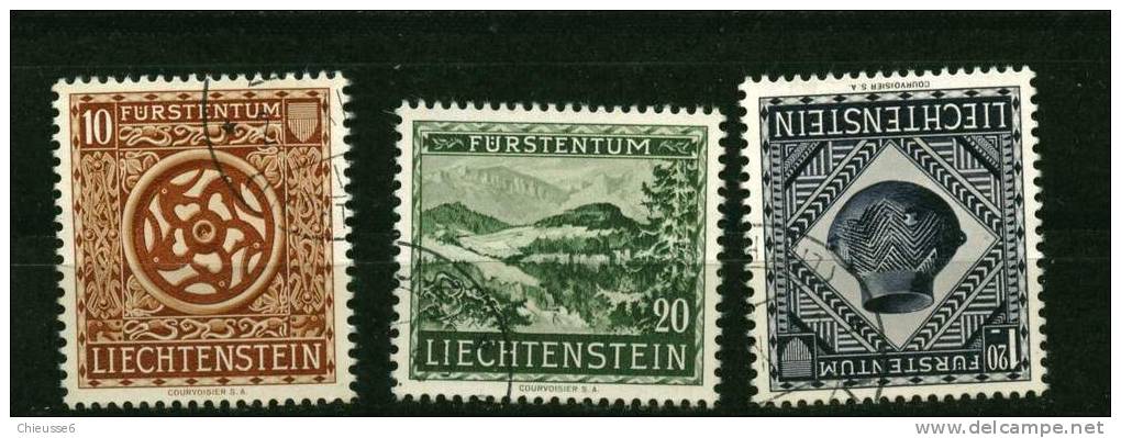 Liechtenstein Obit. N°  281 à 283 -  Découvertes Préhistoriques - Oblitérés