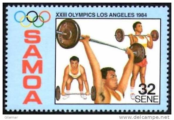 SAMOA 1984 - OLYMPIC GAMES LOS ANGELES 1984 - WEIGHTLIFTING - MINT - Pesistica
