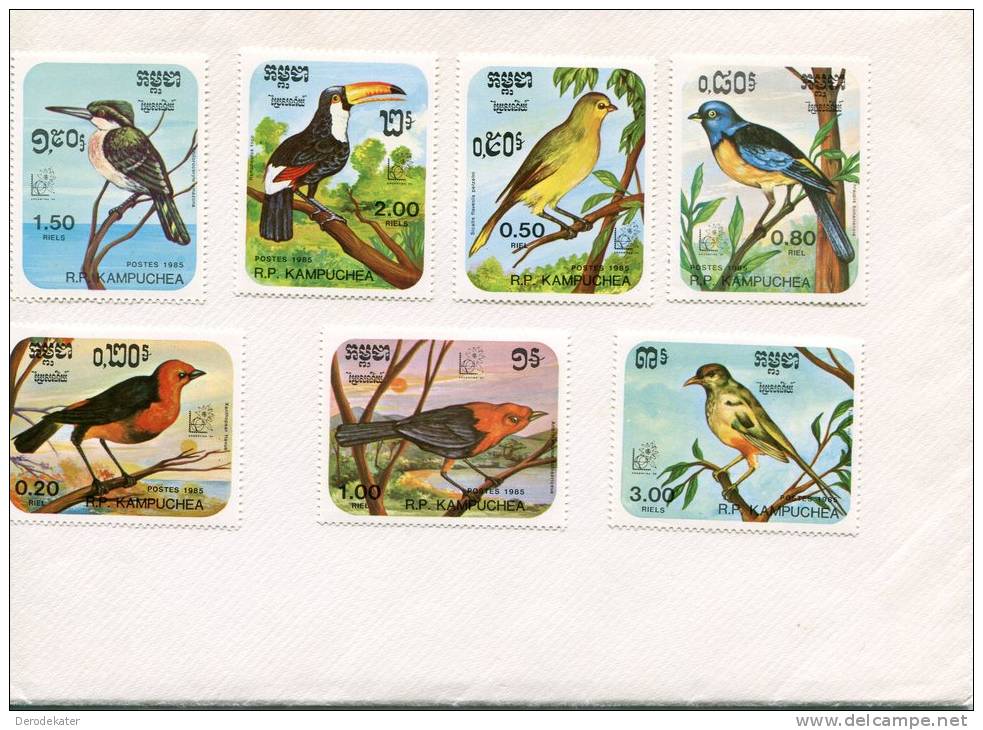 R.P.Kampuchea 1985.Argentina 85.7v.MNH**.Aves.Birds.Oiseaux.Vogels.Passeriformes.Toucan.Kingfisher.Tanager.Toekan. Bird. - Konvolute & Serien