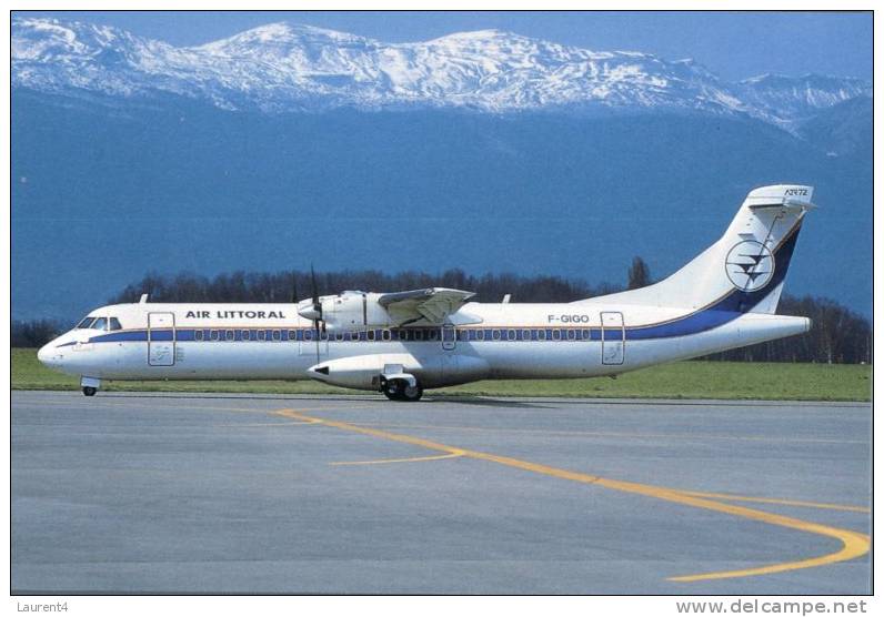 (avi 76) - Avion - Airplane - Alania ATR 72-201  - Air Littoral - 1946-....: Moderne