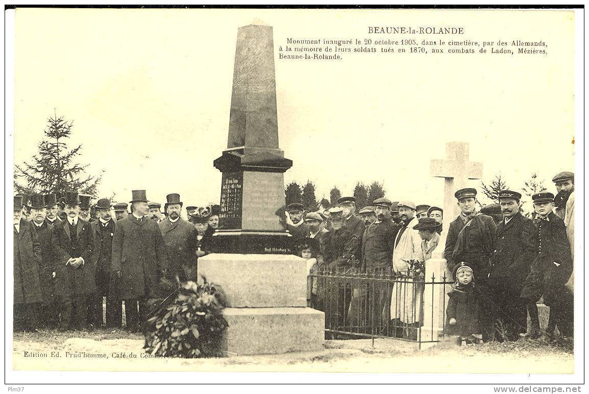 BEAUNE LA ROLANDE - Monument Aux Morts Allemands - Guerre De 1870 - Beaune-la-Rolande