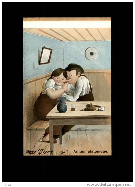 ILLUSTRATEURS - TRES JOLIE SERIE DE 6 CARTES POSTALES De COUPLES - Amoureux - 1900-1949