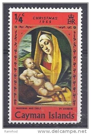 CAYMAN ISLANDS 1969 Christmas - Madonnna & Child - 1/4c Red MNH - Kaimaninseln