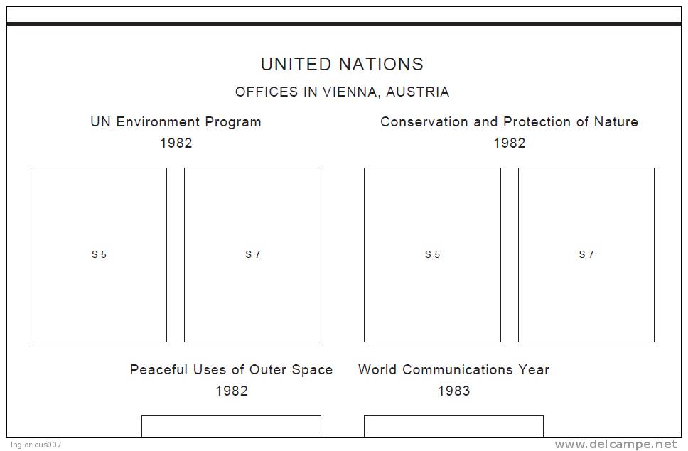 UNITED NATIONS STAMP ALBUM PAGES 1951-2011 (417 pages)