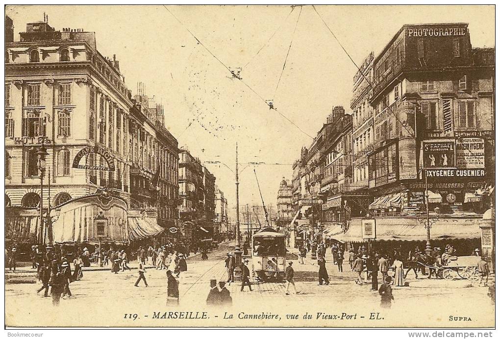 13  MARSEILLES  119  LA CANEBIERE VUE DU VIEUX PORT - Canebière, Centro