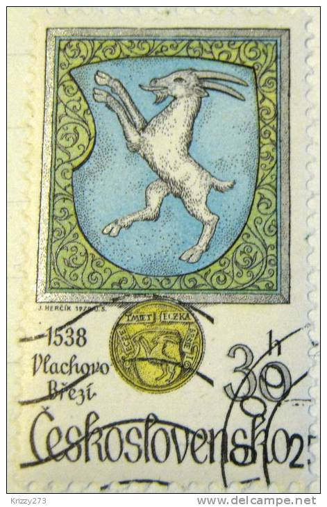 Czechoslovakia 1979 Arms Featuring A Goat 30h - Used - Used Stamps
