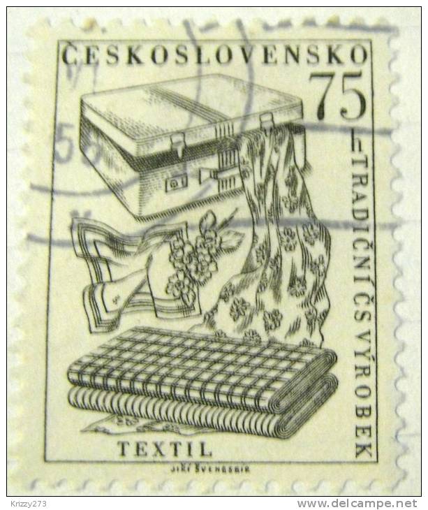 Czechoslovakia 1956 Traditional Crafts Textiles 75h - Used - Used Stamps