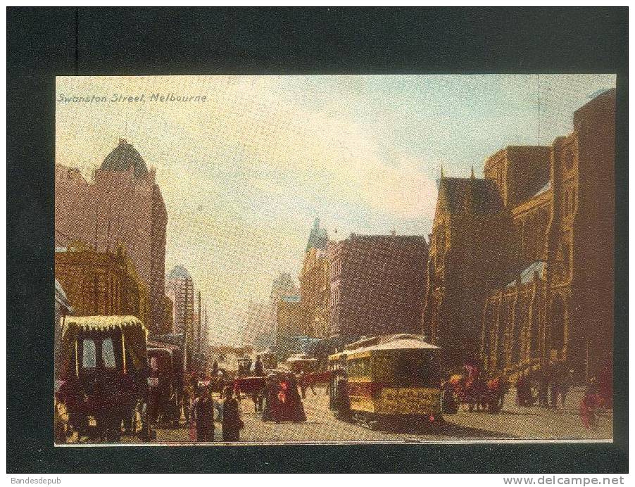 Australie - MELBOURNE - Swanston Street ( Animée Tramway The State Series Norman Bros ) - Melbourne