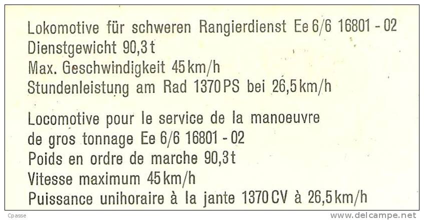 CPSM Locomotive Pour Le Service De La Manoeuvre De Gros Tonnage (Suisse ?) Train Chemin De Fer - Treni