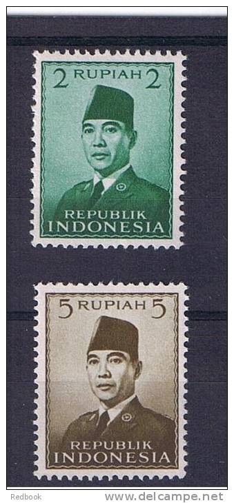 RB 789 - Indonesia 1951 - 2r &amp; 5r  SG 633/637 -  MNH Stamps - Indonesia