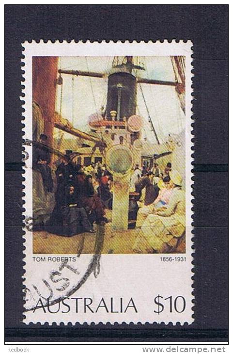 RB 789 - Australia 1974 $10 Painting By Tom Roberts SG 567a- Fine Used Stamp - Shipping Maritime Theme - Used Stamps