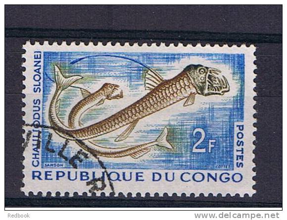 RB 789 - Congo Brazzaville 1961 2f Sloan's Viper Fish SG 15 - Fine Used Stamp - Tropical Fish Theme - Oblitérés