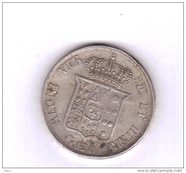 MONNAIE ITALIE NAPLES/SICILE FERDINANDUS II - G120  1834 - ARGENT - Napoli & Sicilia