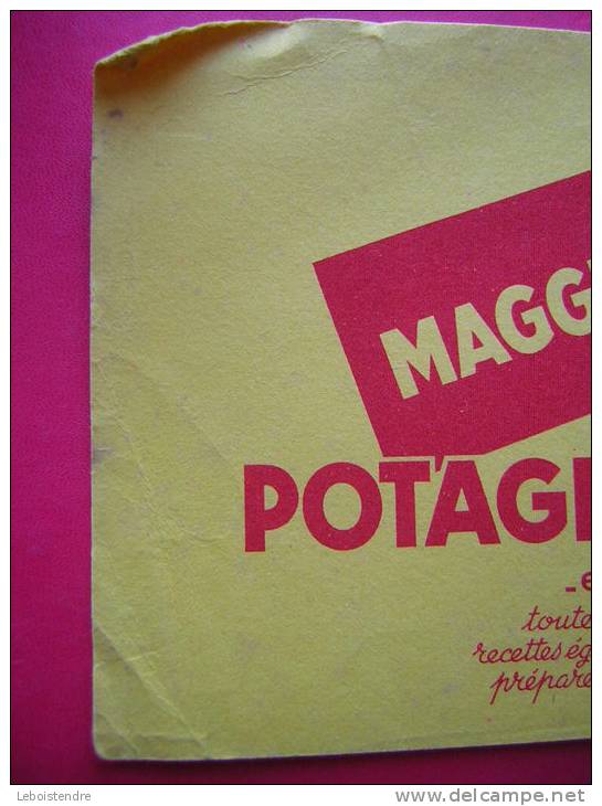 BUVARD POTAGES MAGGI EN SACHETS-MAGGI MA JOIE ! -PHOTO RECTO / VERSO - Sopas & Salsas