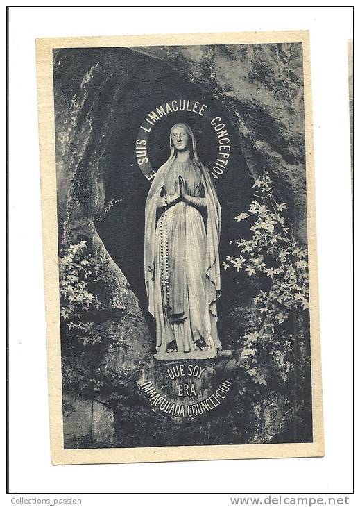 Cp, Christianisme, Lourdes (65), La Vierge De La Grotte,voyagée - Lugares Santos