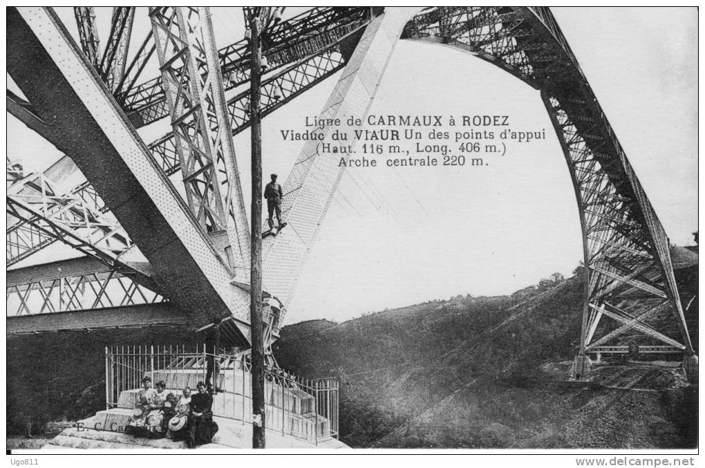 Ligne De CARMAUX à RODEZ -   Viaduc Du VIAUR - Un Des Points D´appui - Carmaux