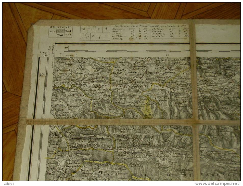 Foix  -    253 - Echelle Métrique  1/80000 En Lieues - 1892   -  760 X 595  -  Toilée - - Topographische Kaarten