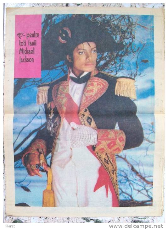 MICHAEL JACKSON-POSTER- IN A ROUMANIAN  KINDER PAPER-AZI- - Junior