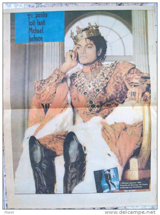 MICHAEL JACKSON-POSTER- IN A ROUMANIAN  KINDER PAPER-AZI- - Junior