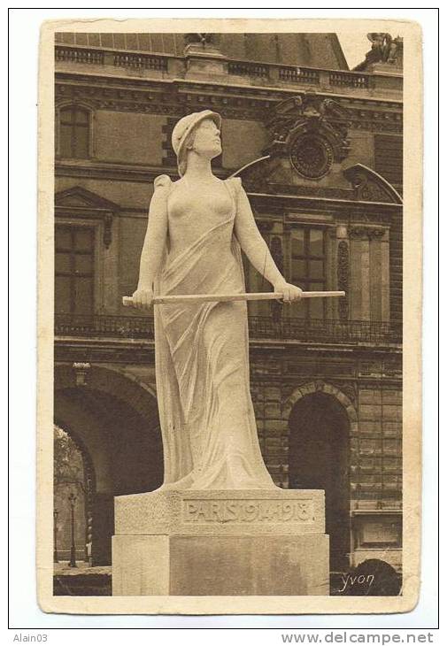 PARIS .... EN FLANANT - Statue De Paris 1914-1918 (Jardin Des Tuileries) - Yvon Série 2 N° 31 - Parcs, Jardins