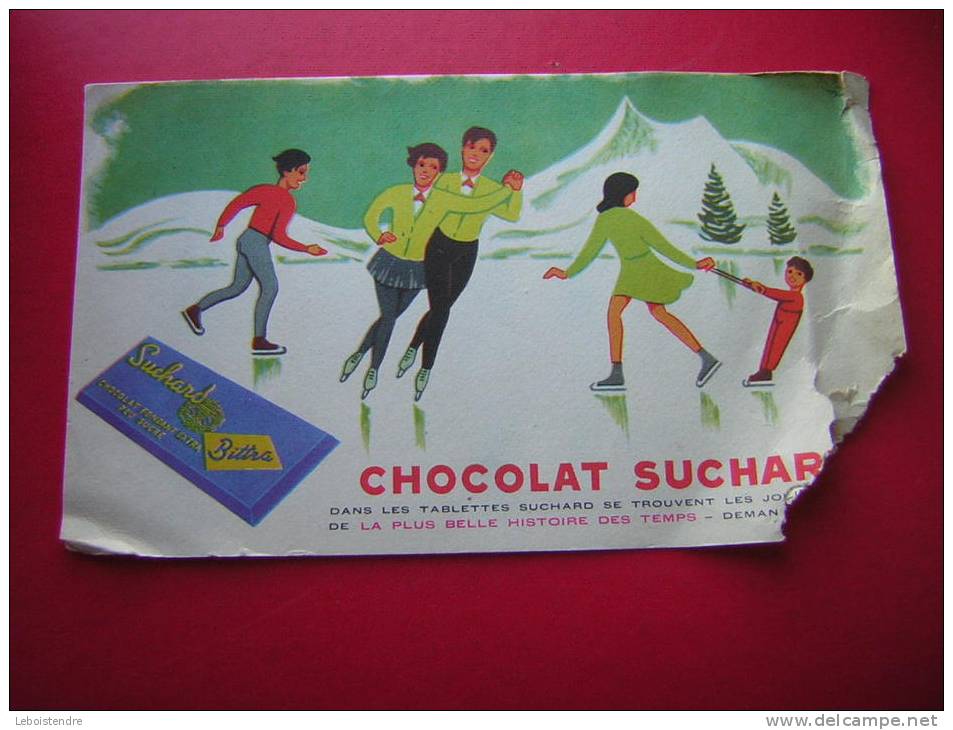 BUVARD-CHOCOLAT SUCHARD-PHOTO RECTO / VERSO-ATTENTION TRES MAUVAIS ETAT - Chocolat