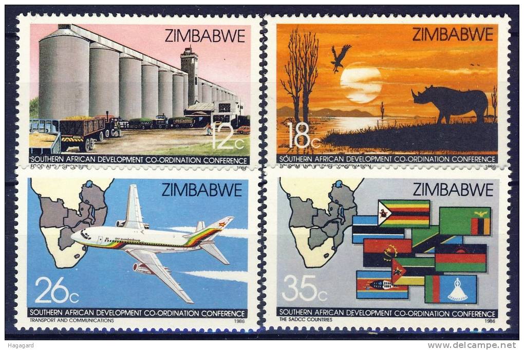 #Zimbabwe 1986. South African Conference. Michel 340-43. MNH(**) - Zimbabwe (1980-...)