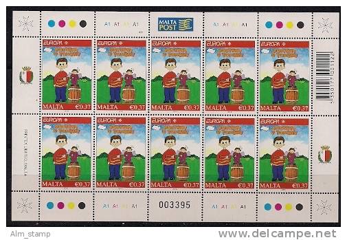 2010 Malta Mi. 1642-3** MNH  Sheet Europa - 2010