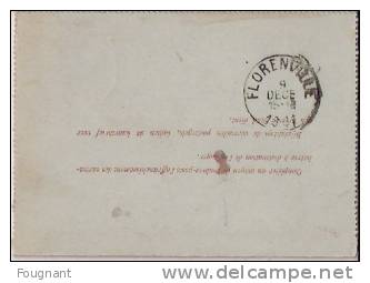 Belgique:1901:Carte-lettr E écrite De IZEL(cachet) Vers FLORENVILLE.(cachet) - Postbladen