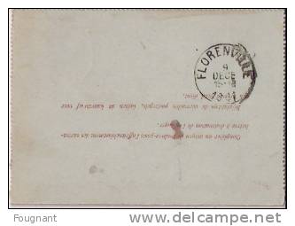 Belgique:1901:Carte-lettr E écrite De IZEL(cachet) Vers FLORENVILLE.(cachet) - Cartes-lettres