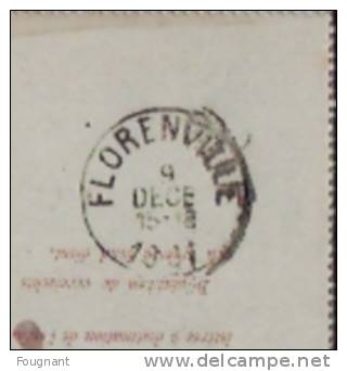 Belgique:1901:Carte-lettr E écrite De IZEL(cachet) Vers FLORENVILLE.(cachet) - Cartes-lettres