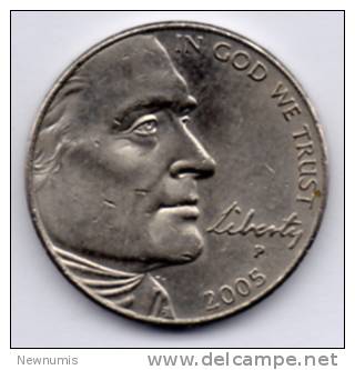 STATI UNITI 5 CENTS 2005 - 1938-…: Jefferson