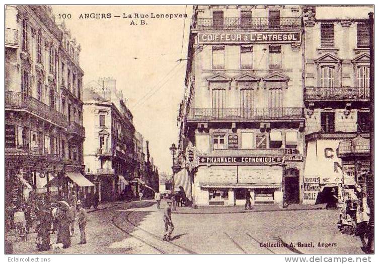 CPA.France.Maine Et Loire.49.Angers.Avenue, Boulevard  , Place Du Ralliement, Rue Lenepveu - Angers