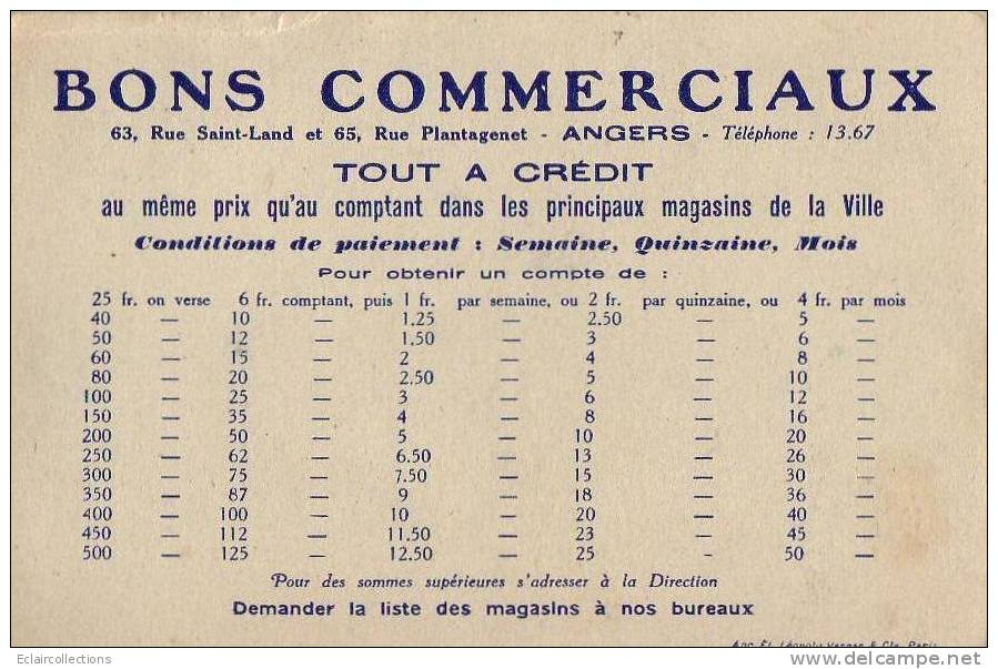 CPA.France.Maine Et Loire.49.Angers..Publicité Bons Commerciaux. - Angers