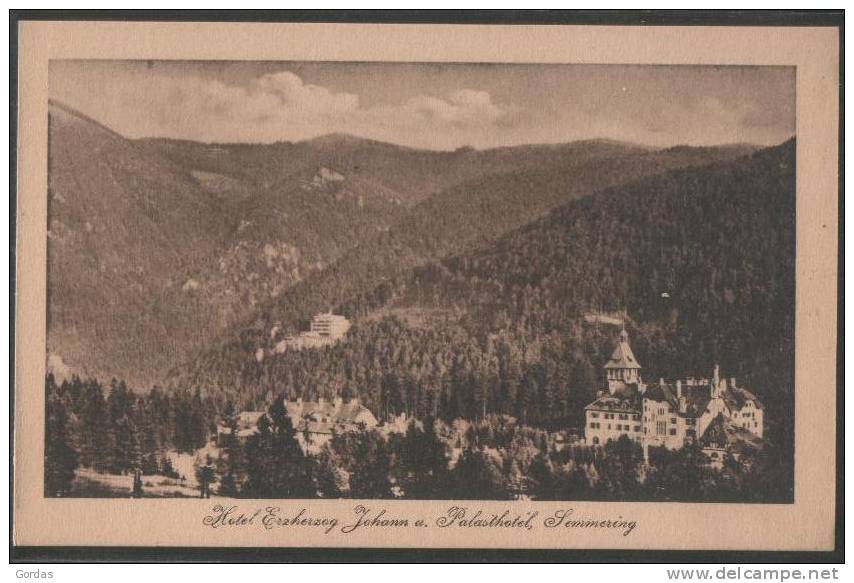 Austria - Semmering - Hotel Erzherzog Johann Und Palasthotel - Semmering
