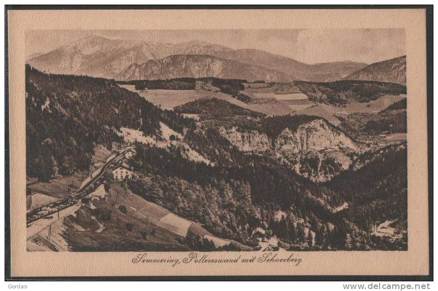 Austria - Semmering - Polleroswand Mit Schneeberg - Semmering