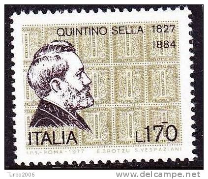 Italy 1977 Quintino Sella 170 L Yvert 1323 MNH - 1971-80: Nieuw/plakker