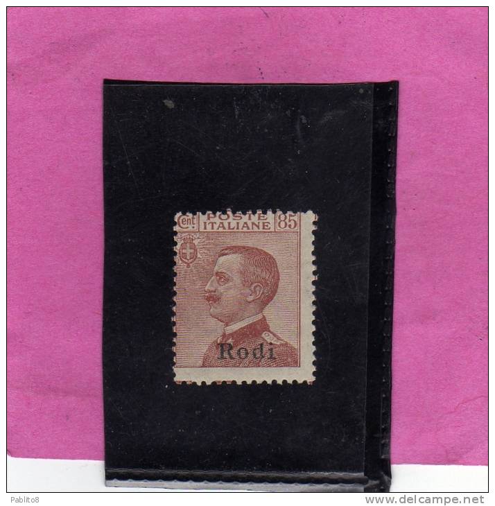 COLONIE ITALIANE EGEO 1922 1923 RODI SOPRASTAMPATO D'ITALIA ITALY OVERPRINTED CENT. 85c MNH - Ägäis (Rodi)