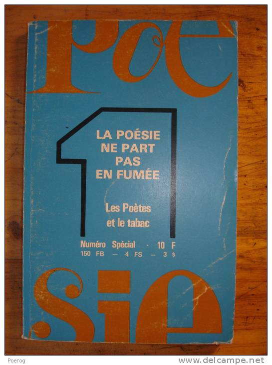 POESIE 1 - NUMERO SPECIAL LES POETES ET LE TABAC De MAI 1978 Revue - LA POESIE NE PART PAS EN FUMEE - TOBACCO PUB GITANE - Autres & Non Classés