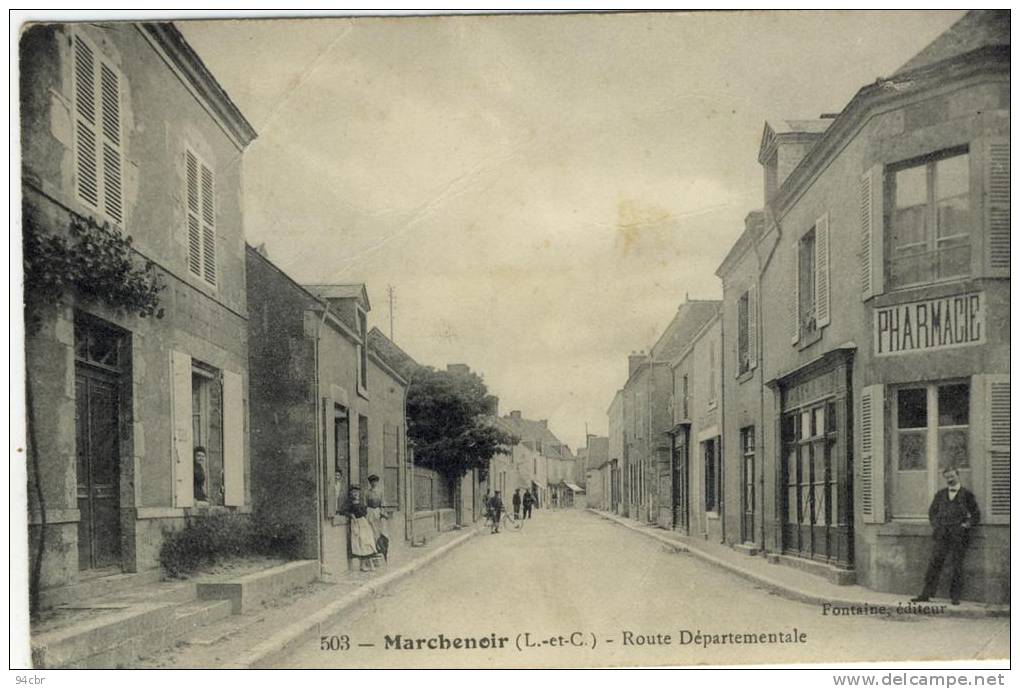 CPA (41)     MARCHENOIR Route Departementale (defaut) - Marchenoir