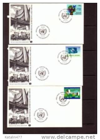 UNO Wien, First Issues On FDC - FDC