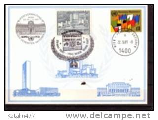 UNO Wien,1981. WIPA, Wien, White Card,  With Nice Cancellation - Cartoline Maximum