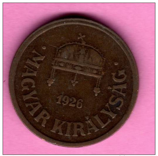 Hungría / Ungarn / Hungary   ** 2 Filler 1926 BP **  KM# 506 - Hungría