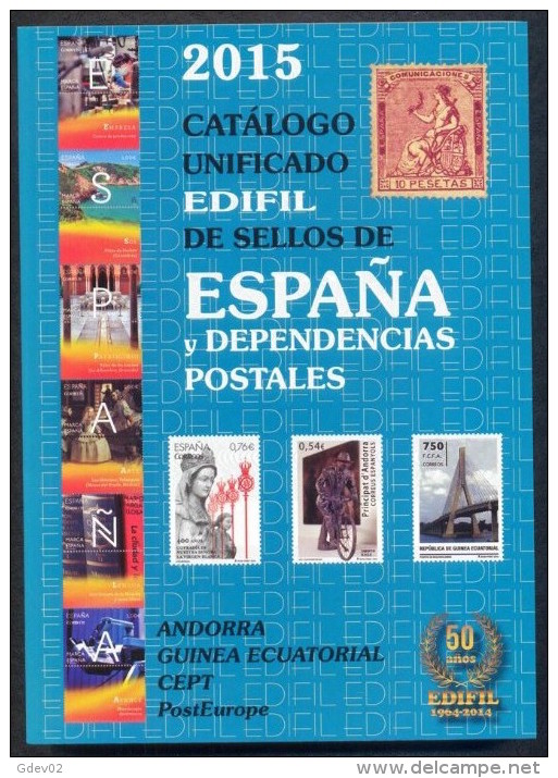 ESLI-L4182TSC.España Spain Espagne LIBRO CATALOGO DE SELLOS EDIFIL 2015.muy Buen Estado - Andere & Zonder Classificatie