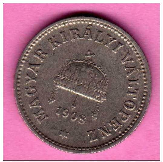 Hungría / Ungarn / Hungary   ** 10 Filler 1908 KB **  KM# 482 - Hungría