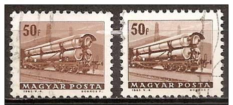 Hongrie 192- Série " Transport, Communications Et Tourisme : Wagon Pétrolier ( 2 Nuances De Coloration ) - Variedades Y Curiosidades