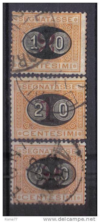 R206 - REGNO , Segnatasse La Serie N. 17/19 Usata . Mascherine - Taxe