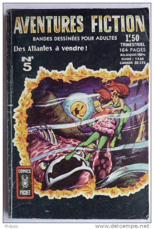 RARE PETIT FORMAT AVENTURES FICTION 5 AREDIT 2EME SERIE - Aventures Fiction