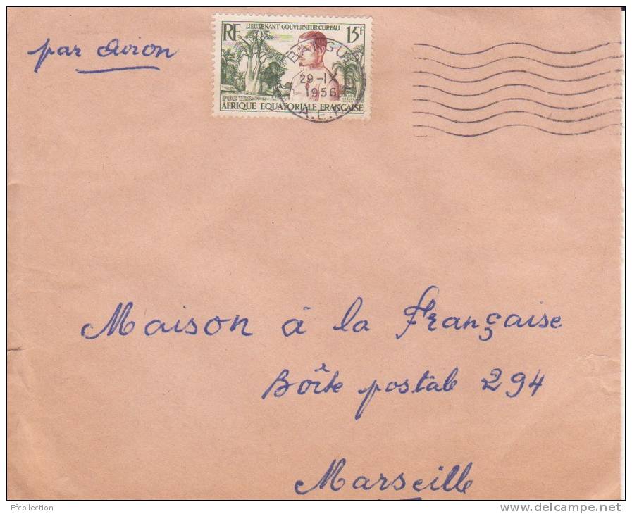 BANGUI - OUBANGUI - 1956 - Colonies Francaises,Afrique,avion, Lettre,marcophilie - Other & Unclassified