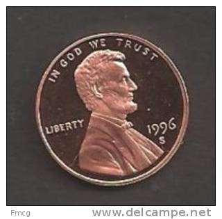 1996-S Proof Penny - 1959-…: Lincoln, Memorial Reverse